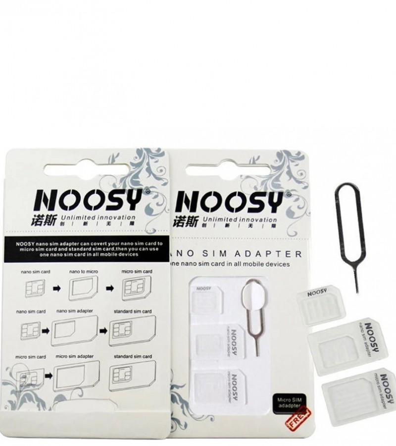 NOOSY 3 in 1 Nano Micro SIM Card to SIM Card Adapter Converter Samsung iPhone
