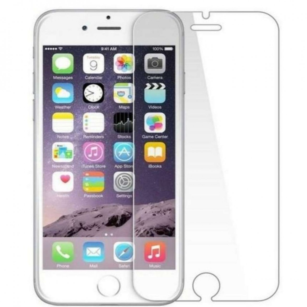 Tempered Polished Glass Protector For iPhone 6/6S - Transparent